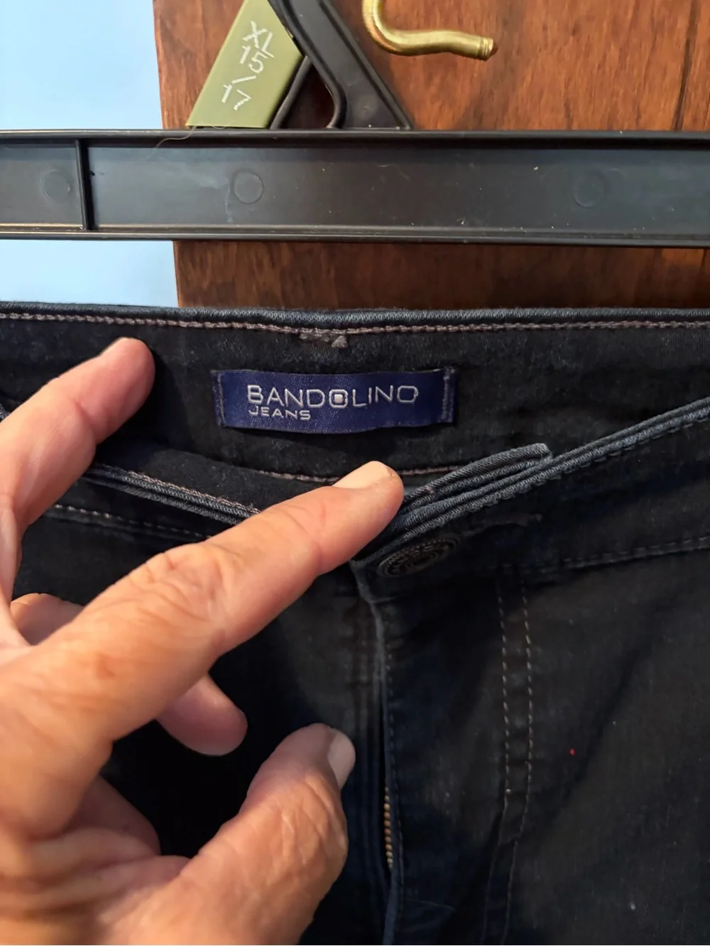 Bandolino Dark Blue Straight Legged Stretch Jeans